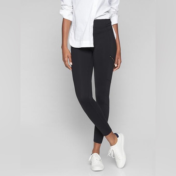 Athleta Pants - Athleta High Rise Metro Drifter Black Skinny Leggings Women’s Size Small 24/26